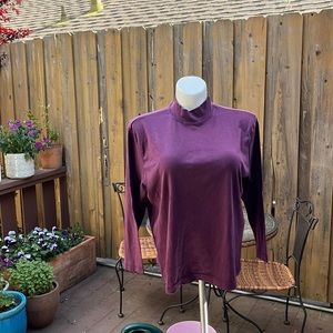 Plum mock turtleneck